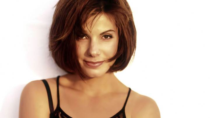 Sandra Bullock Smiling Looking Front N White Background